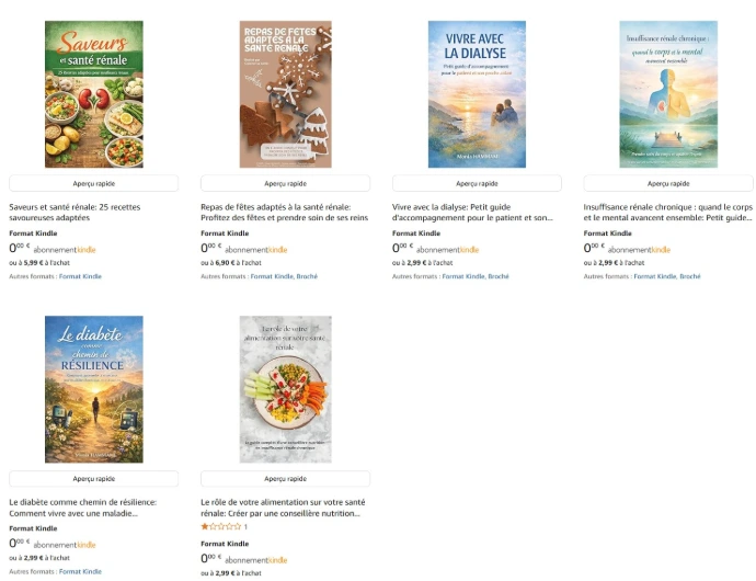 E-books Monia HAMMAMI Cuisiner sa santé Amazon Kindle